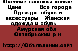 Осенние сапожки новые › Цена ­ 600 - Все города Одежда, обувь и аксессуары » Женская одежда и обувь   . Амурская обл.,Октябрьский р-н